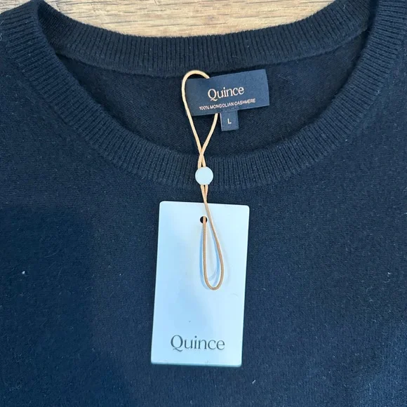 Mongolian Cashmere Crewneck Sweater size L black - Picture 2 of 3